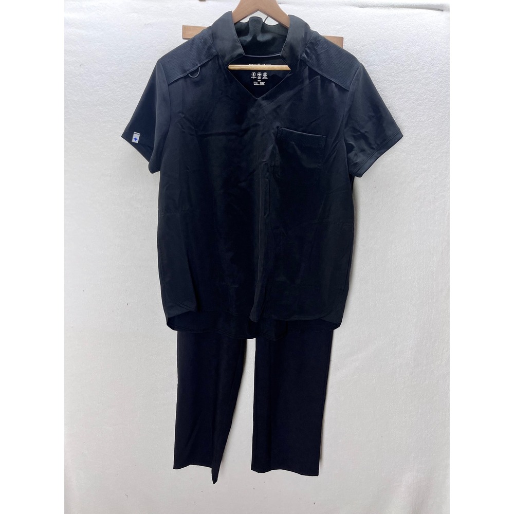 Scrubstar Scrub Set Women Medium Black Excellent Stretch WM03B120 3334